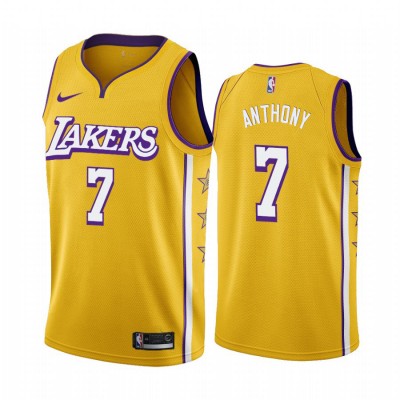 Nike Los Angeles Lakers #7 Carmelo Anthony Youth Unveil 2019-20 City Edition Swingman NBA Jersey Yellow